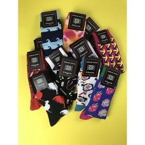 Mystery 3 Pack Novelty Crew Socks Multi Pack Tie Dye Geometric Flamingo Patterns